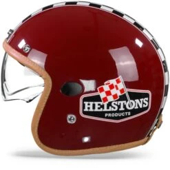 Helstons Flag Carbon Fiber Burgundy Jet Helmet 13 Helstons Flag Carbon Fiber Burgundy Jet Helmet -Helstons Store HelstonsFlagRed.11