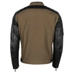 Helstons CRUISER Cuir-Tissu Nylon Kaki -Helstons Store helstons cruiser cuir tissu nylon kaki 4