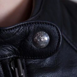 Helstons Emilia Leather Rag Black Jacket -Helstons Store helstons emilia leather rag black jacket 3