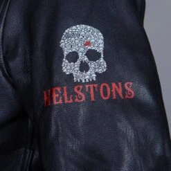 Helstons Emilia Leather Rag Black Jacket -Helstons Store helstons emilia leather rag black jacket 4