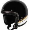 Helstons Evasion Carbon Fiber Black White Gold Jet Helmet -Helstons Store helstons evasion helmet carbon fiber black white gold