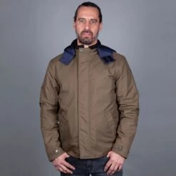 Helstons Store -Helstons Store helstons flame fabrics kaki blue jacket 4