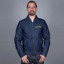 Helstons Garage Cotton Denim Blue Jacket -Helstons Store helstons garage cotton denim blue jacket