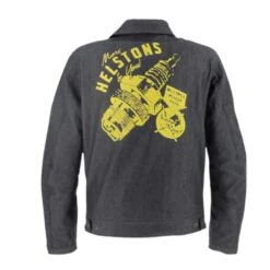 Helstons Garage Cotton Denim Blue Jacket -Helstons Store helstons garage cotton denim blue jacket 3 1