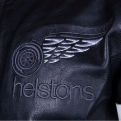 Helstons Jake Speed Leather Buffalo Black White Jacket -Helstons Store helstons jake speed leather buffalo black white jacket 3