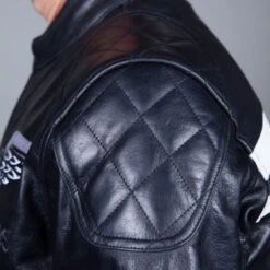 Helstons Jake Speed Leather Buffalo Black White Jacket -Helstons Store helstons jake speed leather buffalo black white jacket 4