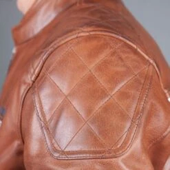 Helstons Jake Speed Leather Buffalo Camel White Jacket -Helstons Store helstons jake speed leather buffalo camel white jacket 4