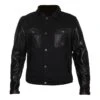Helstons Kansas Aramide Leather Black Black Jacket -Helstons Store helstons kansas aramide leather black black jacket