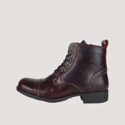 Helstons Mehari Burgundy Leather Shoes