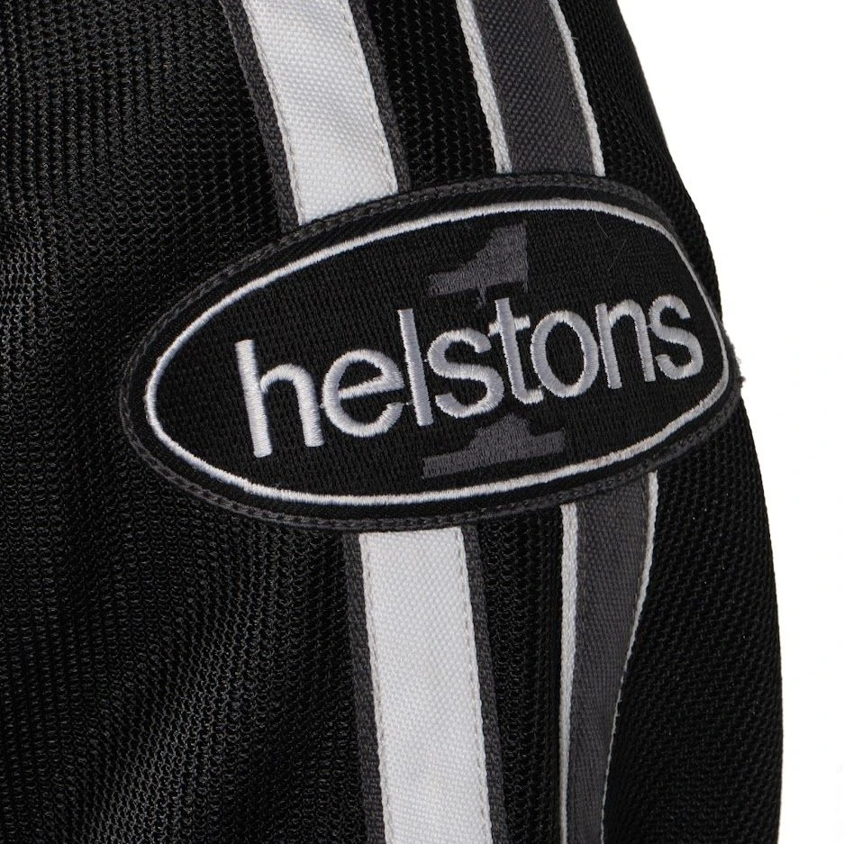 Helstons Pace Air Mesh Fabric Black White Grey Jacket 7 Helstons Pace Air Mesh Fabric Black White Grey Jacket - Image 5