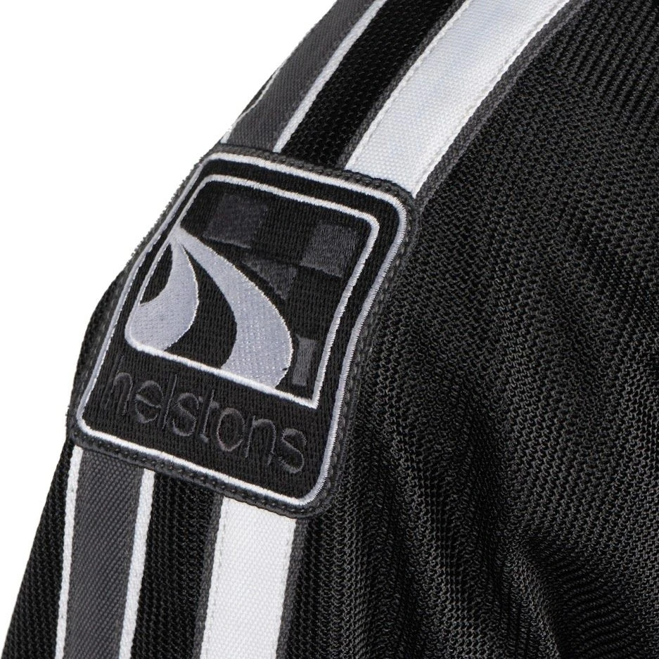Helstons Pace Air Mesh Fabric Black White Grey Jacket 10 Helstons Pace Air Mesh Fabric Black White Grey Jacket - Image 8