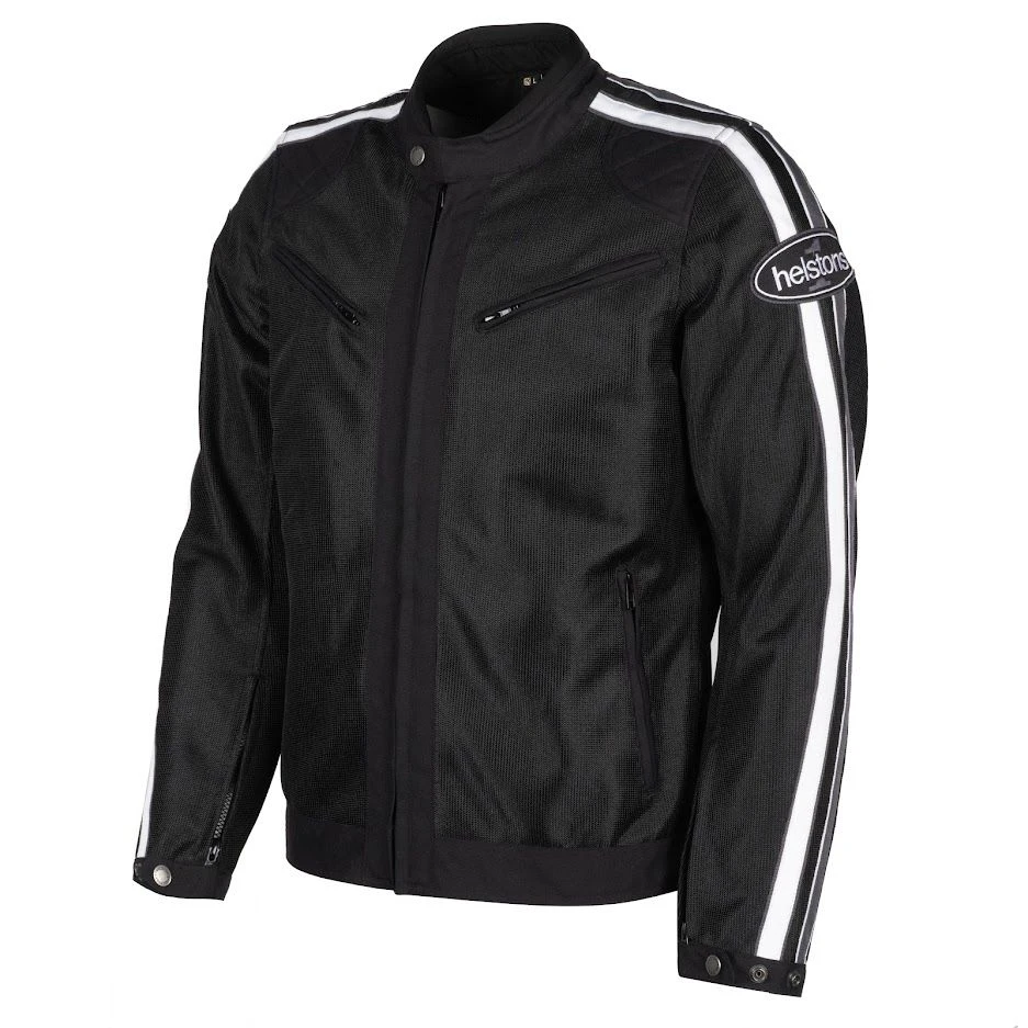 Helstons Pace Air Mesh Fabric Black White Grey Jacket 3 Helstons Pace Air Mesh Fabric Black White Grey Jacket