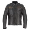 Helstons Trevor Leather Rag Brown Black Jacket -Helstons Store helstons trevor leather rag brown black jacket 1