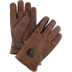 Winter Leather Motorcycle Gloves Helstons Kustom -Helstons Store helstons 2021072 bs burning skull 2
