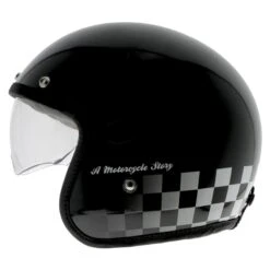 Motorcycle Helmet Jet Helstons Race V587) -Helstons Store helstons 2022001 nbla noir blanc 1