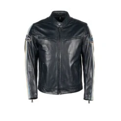 Helstons Race Leather Aniline Blue Jacket