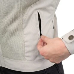 Helstons Stoner Lady Tissu Mesh Silver Jacket -Helstons Store helstons stoner lady tissu mesh silver 04