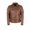 Helstons Joey Leather Rag Brown Jacket -Helstons Store joey